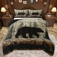 thumbnail image 1 of Castle Fairy Bear Wildlife Full Size Comforter Sets,Vintage Cabin Lodge Bedding Sets, 1 of 8