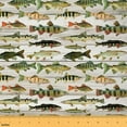thumbnail image 1 of Castle Fairy Big Bass Fish Boy Fabric by the Yard 3 Yards,Lodge Cabin Sewing Fabric,Fishing Hunting Fabric for Sewing,Breathable Home Decor, 1 of 6