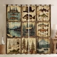 thumbnail image 1 of Castle Fairy Big Bass Fish Curtains Pack of 2 (42x84 Each),Fishing Curtains Blackout, 1 of 6