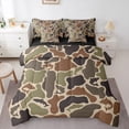 thumbnail image 1 of Castle Fairy Big Bass Fish Twin Bedding Sets,Vintage Camouflage Camo Bedding Comforter Set, 1 of 8