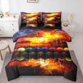 thumbnail image 1 of Castle Fairy Billiards Print Bedding Comforter Set,Snooker Sport King Bedding Sets, 1 of 8