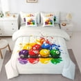 thumbnail image 1 of Castle Fairy Billiards Print Twin Bedding Sets,Snooker Sport Bedding Comforter Set, 1 of 8