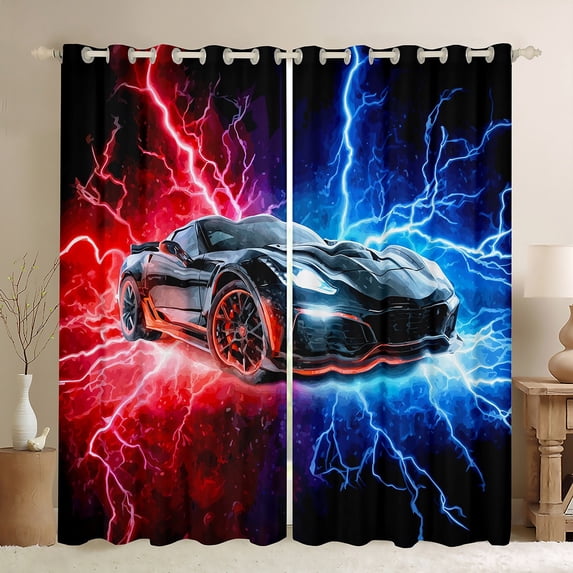 Castle Fairy Black Car Blackout Curtains Set of 2 (52x84 Each),Sport Window Curtains
