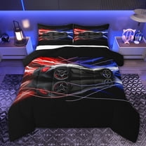 Castle Fairy Black Car Boy Twin Comforter Sets,Extreme Sport Bedding Set