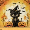 thumbnail image 1 of Castle Fairy Black Cat Bat Fabric by the Yard 1 Yard,Halloween Pumpkin Home Decor Fabric by the Yard,Autumn Fall Room Decor Fabric by the Yard,Luxury Bedroom Decor, 1 of 6