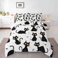 thumbnail image 1 of Castle Fairy Black Cats Queen Comforter Set,Kawaii Pet Bedding Comforter Set, 1 of 8