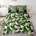 thumbnail image 1 of Castle Fairy Black Green Camo Bedding Comforter Set 7-Piece for Children Teens Adults,Vintage Camouflage King Bedding Sets,Abstract Geometric Ultra Soft Bed Sheets,Super Cozy Room Decor,Reversible, 1 of 8