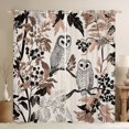 thumbnail image 1 of Castle Fairy Black Owl Black Out Curtains,Autumn Leaves Curtains Pack of 2 (42x63 Each), 1 of 6