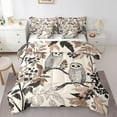 thumbnail image 1 of Castle Fairy Black Owl Twin Bedding Sets for Teens,Autumn Leaves Bedding Comforter Set, 1 of 8
