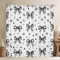 thumbnail image 1 of Castle Fairy Black Ribbon Bow-Tie Blackout Curtains Set of 2 (52x84 Each) for Kids Girls Women,Kawaii Stars Print Window Curtains,Dreamy Princess Curtains and Drapes,Super Cozy Room Decor, 1 of 6