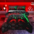 thumbnail image 1 of Castle Fairy Black Video Game Twin Comforter Sets,Geometric Honeycomb Bedding Set, 1 of 8