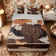 thumbnail image 1 of Castle Fairy Black Woman Zipper Twin Comforter Sets with Fitted Sheet and 2 Pillowcases,Romantic Floral Butterflies Zipper Bedding Set,Beige,Grey Reversible,4-Piece, 1 of 6