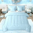 thumbnail image 1 of Castle Fairy Bling Stars Print Bedding Comforter Set 7pcs for Kids Teens Adults,Blue White Queen Bedding Sets Super Cozy,Dreamy Princess Queen Sheet Sets,Ultra Soft Home Decor,Reversible, 1 of 8