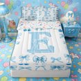 thumbnail image 1 of Castle Fairy Blue Cherry Bow Letter E Zipper Full Size Comforter Sets with Fitted Sheet and 2 Pillowcases for Girls,Cartoon Fruit Zipper Bedding Set,4pcs,Reversible, 1 of 6