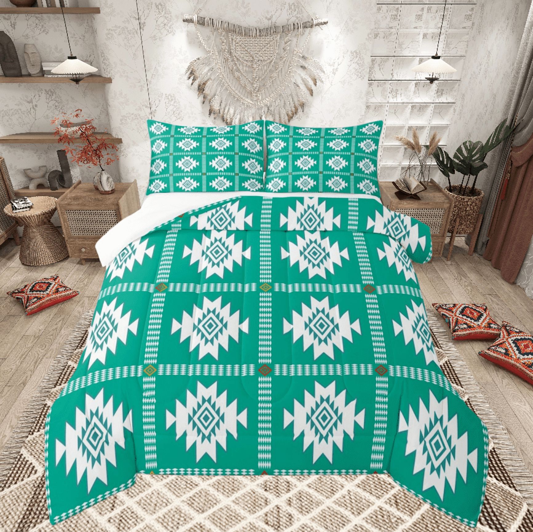 Castle Fairy Bohemian Aztec 3-Piece Full Size Comforter Sets for Teens ...