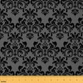 thumbnail image 1 of Castle Fairy Bohemian Damask Fabric by the Yard 10 Yards, Black Gray Flower Room Decor Fabric by the Yard, Traditional Victorian Floral Fabric for Sewing, Ultra Soft Home Decor, 1 of 6