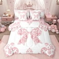 thumbnail image 1 of Castle Fairy Bohemian Flower Bow Twin Bedding Sets 7-Piece for Children Boys Girls,Boho Exotic Style Bedding Comforter Set Microfiber,Traditional Floral Damask Breathable Sheet Sets, 1 of 8
