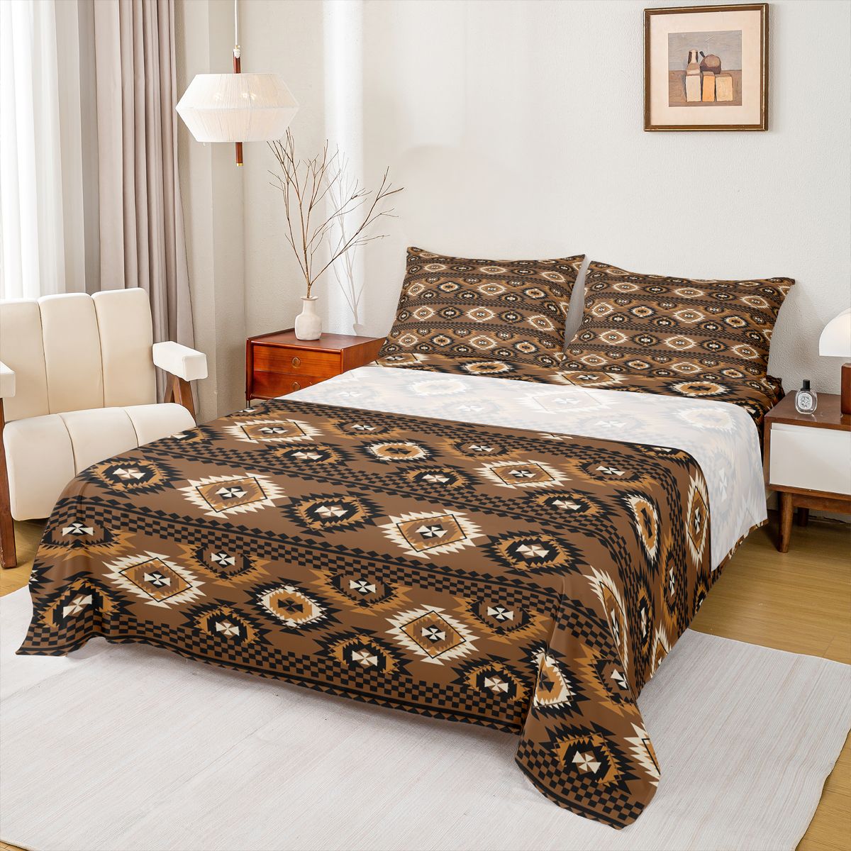 Castle Fairy Bohemian Tribal Aztec Full Size Sheets 4-Piece for Female ...
