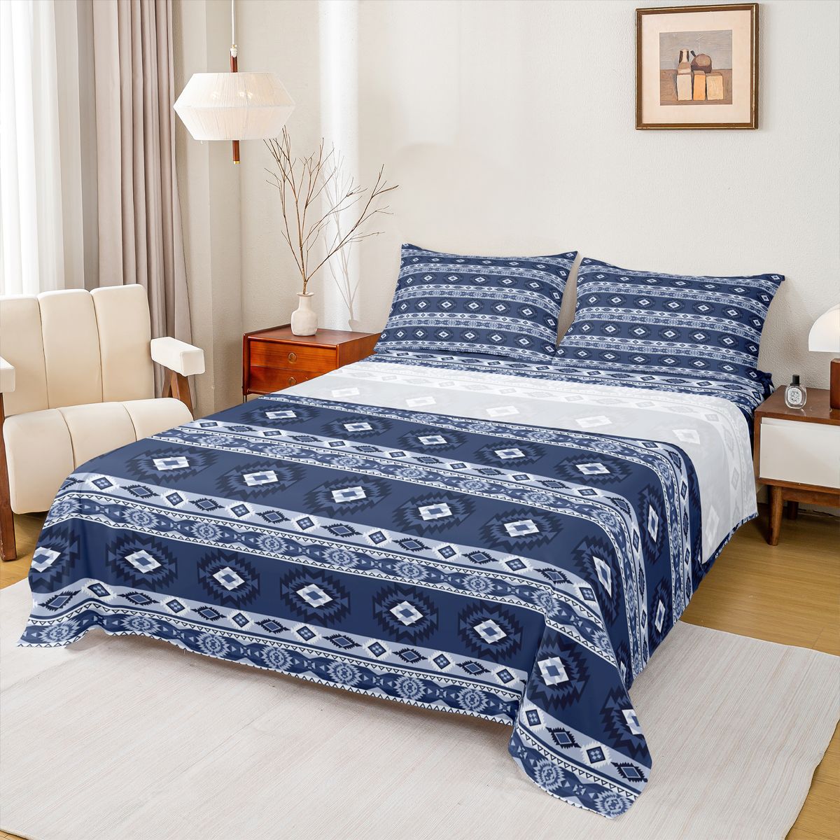 Castle Fairy Bohemian Tribal Aztec Full Size Sheets 4-Piece for Female ...