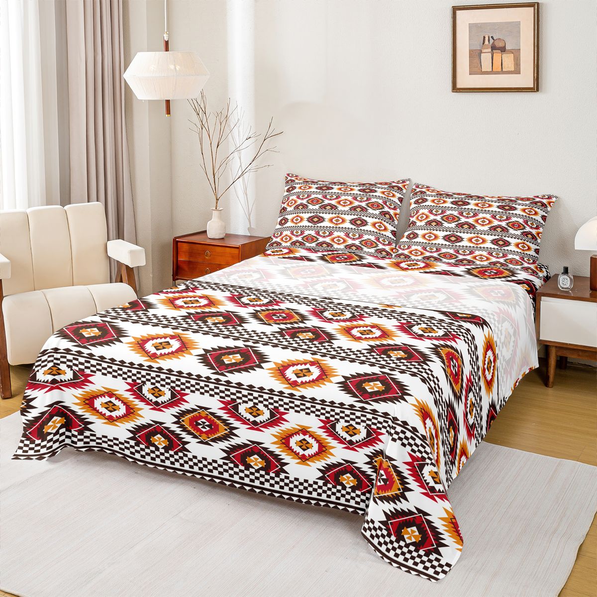 Castle Fairy Bohemian Tribal Aztec Twin Sheet Sets 3pcs for Female Men ...