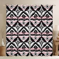 Castle Fairy Bohemian Tribal Black Out Curtains for Teens,Exotic Style Curtains Pack of 2 (42x63 Each),Abstract Hippie Geometric Bedroom Curtains,Ultra Soft Home Decor