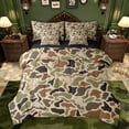 thumbnail image 1 of Castle Fairy Boho Bull Skull Bedding Comforter Set,Geometric Camo King Bedding Sets, 1 of 8