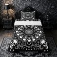 thumbnail image 1 of Castle Fairy Boho Gothic Skull Twin Sheets 3pcs,Traditional Floral Bedding,Black Ivory,1 Fitted Sheet,1 Flat Sheet and 1 Pillowcase, 1 of 6