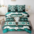 thumbnail image 1 of Castle Fairy Boho Hippie Aztec Bedding Comforter Set,Abstract Cow Print Full Bedding Set, 1 of 8