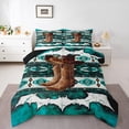 thumbnail image 1 of Castle Fairy Boho Hippie Aztec Twin Comforter Sets for Adults,Cow Print Bedding Set, 1 of 7