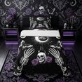 thumbnail image 1 of Castle Fairy Boho Skull Skeleton Hand Twin Sheets 3pcs,Gothic Moon Butterfly Flowers Bedding,Purple Black,1 Fitted Sheet,1 Flat Sheet and 1 Pillowcase, 1 of 6