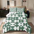 thumbnail image 1 of Castle Fairy Boho Split Circle Queen Comforter Set 3 Pieces,Tribal Curved Comforter Sets Queen,Sage White,Reversible,1 Comforter and 2 Pillowcases, 1 of 6