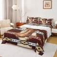 thumbnail image 1 of Castle Fairy Boho Tribal Aztec Queen Sheet Sets,Western Cowboy Boots Bed Set, 1 of 7