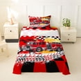 thumbnail image 1 of Castle Fairy Bold Fire Truck Twin Sheet Sets 3pcs for Kids, Bright Engine Graphic Bedding for Modern Room, Red, 1 of 6