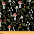 thumbnail image 1 of Castle Fairy Botanical Mushroom Fabric by the Yard 2 Yards,Red Strawberry Room Decor Fabric by the Yard,Black Green Sewing Fabric,Breathable Home Decor, 1 of 6