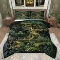 thumbnail image 1 of Castle Fairy 3-Piece Queen Size Comforter Set - Magical Garden Mushroom Floral Print, 1 of 8
