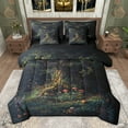 thumbnail image 1 of Castle Fairy Botanical Tree Mushroom Bedding Comforter Set 7 Pieces for Boys Girls,Chic Floral Flowers Full Bedding Set Lightweight,Magical Garden Fitted Sheet Flat Sheet,Lightweight Room Decor, 1 of 8