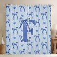 thumbnail image 1 of Castle Fairy Bow Knot Personalized Initial F Black Out Curtains for Children Teens,Dreamy Princess Curtains Pack Of 2 (42X63 Each),Love Heart Print Bedroom Curtains,Breathable Home Decor, 1 of 6