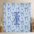 thumbnail image 1 of Castle Fairy Bow Knot Personalized Initial I Boy Girl Curtains Pack Of 2 (42X84 Each),Dreamy Princess Curtains Blackout,Love Heart Print Bedroom Curtains,Breathable Home Decor, 1 of 6