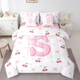 thumbnail image 1 of Castle Fairy Bow Personalized Initial S Bedding Comforter Set,Dreamy King Bedding Sets, 1 of 8