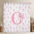 thumbnail image 1 of Castle Fairy Bowknot Alphabet O Black Out Curtains for Teens,Dreamy Princess Curtains Pack of 2 (42x63 Each),Kawaii Bow Bedroom Curtains,Breathable Home Decor, 1 of 6