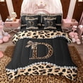 thumbnail image 1 of Castle Fairy Bowknot Letter Monogrammed D Twin Bedding Sets,Cheetah Bedding Comforter Set, 1 of 8