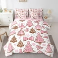 thumbnail image 1 of Castle Fairy Bowknot Snowflakes 7-Piece Twin Bedding Sets for Children,Christmas Tree Bedding Comforter Set,Festival Xmas Breathable Sheet Sets,Breathable Home Decor, 1 of 8