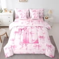 thumbnail image 1 of Castle Fairy Bowtie Personalized Initial L Twin Bedding Sets,Dreamy Bedding Comforter Set, 1 of 8