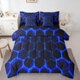 thumbnail image 1 of Castle Fairy Boys Geometric Honeycomb Twin Bedding Sets,Video Game Bedding Comforter Set, 1 of 8