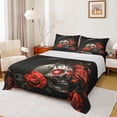 thumbnail image 1 of Castle Fairy Boys Girls Animal Black Crow 4 Pieces Queen Sheet Sets,Gothic Skull Ultra Soft Flat Sheet,Chic Floral Rose Queen Fitted Sheet,Microfiber Bedroom Decor, 1 of 7