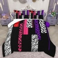 thumbnail image 1 of Castle Fairy 3-Piece Queen Zebra Leopard Comforter Set, 1 of 8