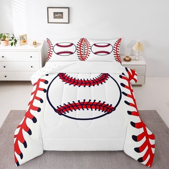 Castle Fairy Boys Girls Baseball Queen Comforter Set,Sport Bedding Comforter Set