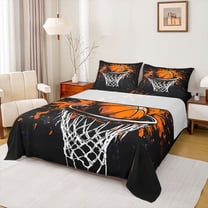 Castle Fairy Boys Girls Basketball Gamer Twin Sheet Sets,Sport Gamer Bedding