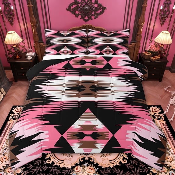 Castle Fairy Boys Girls Bohemian Aztec Twin Comforter Sets,Exotic Style Bedding Set