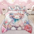 thumbnail image 1 of Castle Fairy Boys Girls Cartoon Floral Sheep Bedding Comforter Set 2pcs,Kawaii Farmhouse Animal Twin Comforter Sets Microfiber,Chic Flowers Blossoms Breathable Bedding Set,Ultra Soft Home Decor, 1 of 8